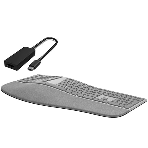 Microsoft Surface Ergonomic Keyboard+USBC to DisplayPort Adapter