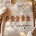 thumbnail image 2 of Embroidered Christmas Gingerbread Cookies Shirt : Festive Holiday Outfit, Womens Xmas Graphic Tee, Gingerbread Christmas Sweatshirt Crewneck, 2 of 4
