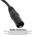 thumbnail image 4 of XLR Microphone Balanced Cable, XLR Male To Female Microphone Cable Lossless HiFi 3 Pin Connector 29.5in OFC Conductor Flexible  For Microphone, 4 of 8