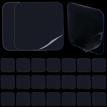 40Pcs 2.24 x 2.24 Inch Double Sided Adhesive Pads Mounting Square Stickers Transparent Clear Silicone Waterproof Heavy Duty Removable Gel Tape Patch for Mounting Wall Hanging Home Office