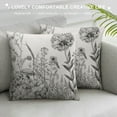 thumbnail image 3 of COMIO  Outdoor Pillow Covers, Farmhouse Wildflower Black Throw Pillow Covers Floral Plant Outdoor Decorative Pillows for Couch Home Sofa Living Room, 3 of 5