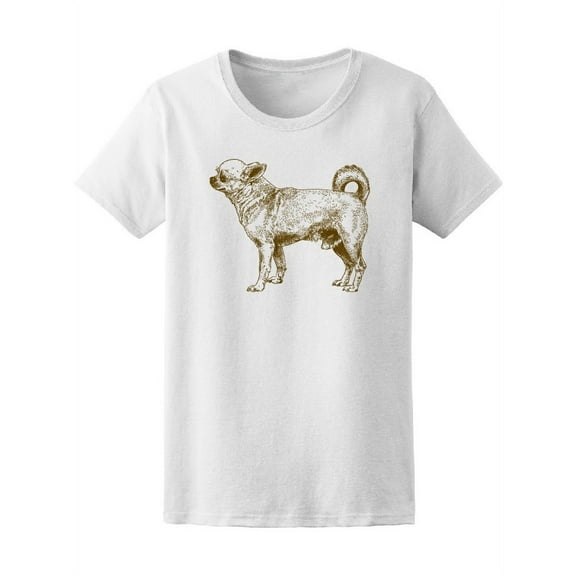 Antique Chihuahua Dog T-Shirt Women -Image by Shutterstock, Female XX-Large