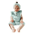 thumbnail image 2 of ATOGUTA Girls' Jumpsuits & Rompers Sleeveless Ruffles Romper Jumpsuit with Headbands 3-18 Months, 2 of 5