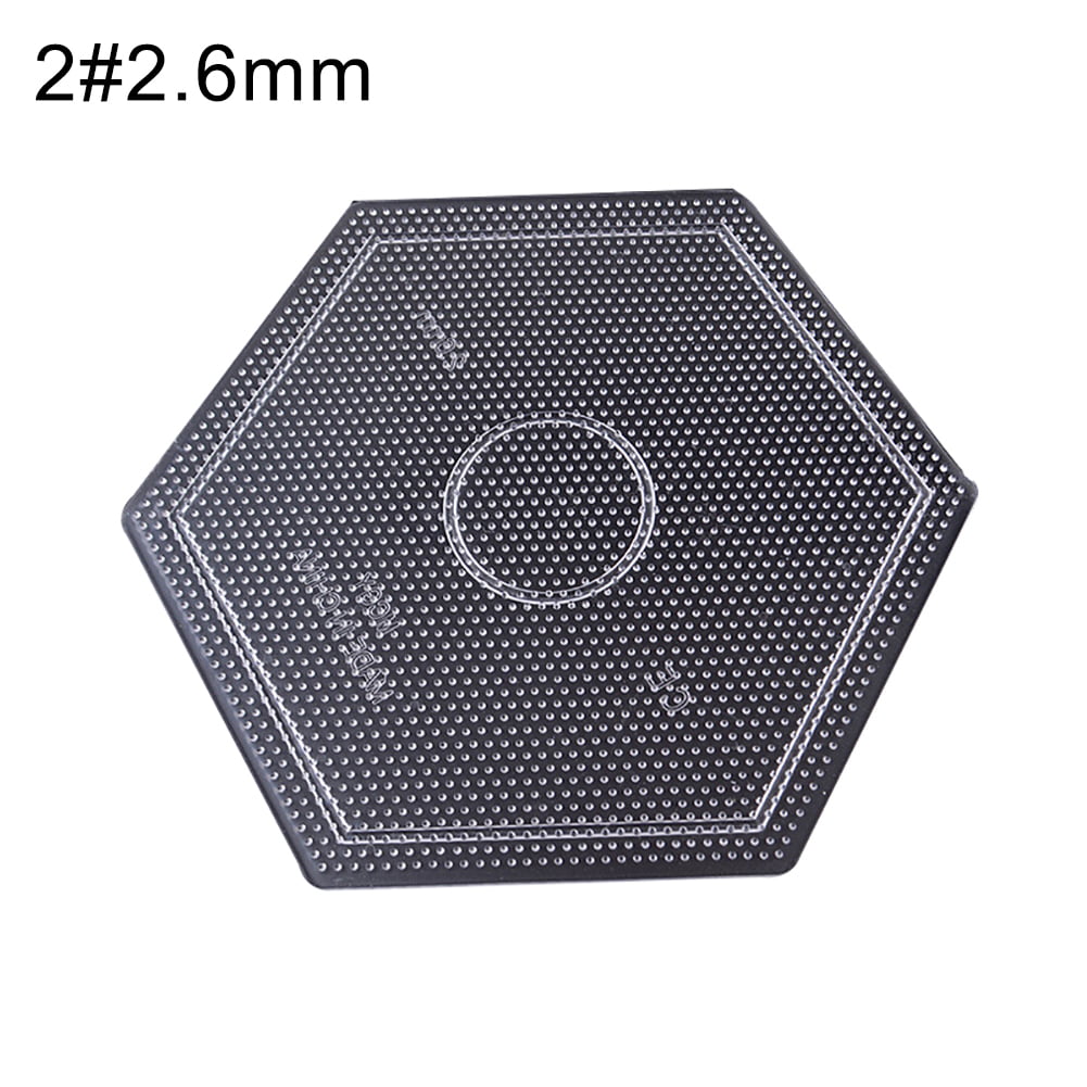 Bluethy 2.6mm Large Square Hexagon Round Fuse Beads Pegboard Kids DIY  Crafts Accessory 