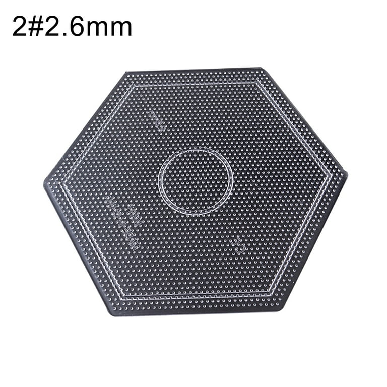 Hexagon 2.6mm) NEW Large Pegboards for Perler Bead Hama Fuse Beads Clear  Square Design Board 