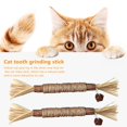 thumbnail image 4 of Palo de poligono de madera para gato, palo Molar de hierba gatera, Limpieza de dientes, suministros para mascotas, 5 piezas, 4 of 4