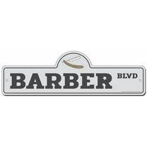 Barber Street Sign | Indoor/Outdoor | Funny Home Decor for Garages, Living Rooms, Bedroom, Offices | SignMission personalized gift