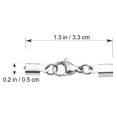 thumbnail image 3 of Dytern DIY 10 PCS DIY Jewelry Lobster Clasps Lobster Claw Buckles DIY Jewelry Pendant Necklace Bracelet Clasps Hooks for Home Jewelry Making (Silver), 3 of 10