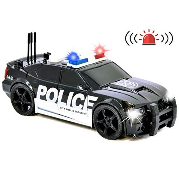Friction Powered Police Car Toy Rescue Vehicle wit