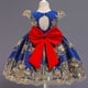 thumbnail image 1 of Vestido distintivo Vestido sin espalda Lazo Falda infantil Vestido de malla Vestido de niña, 1 of 6