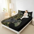 thumbnail image 4 of Feelyou Cartoon Camo Gamepad Bed Sheets, Vintage Camouflage Print King Sheets, Teens Kids Boys Girls Sheet Set, Super Cozy Room Decor, 4pcs, 4 of 7