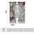 thumbnail image 3 of Vintage Pink and Red Roses Floral Window Curtains, Shabby Chic Blackout Drapes 2 Panels for Bedroom Living Room, 3 of 8