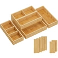 thumbnail image 1 of Organizadores de cajones Lifewit, paquete de 5 con 6 insertos de madera de bambú, 1 of 9