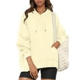 thumbnail image 2 of Womens Oversized Hoodies Sweatshirts Long Sleeve Sweaters Pullover Fall Outfits with Pocket, 2 of 6