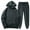 A38 GY2, variant on FASHOFT Men's Fleece Jumpsuit One Piece Hooded Sweatshirt Onesie Zip Up Lounge Jogger Sweatsuit Overall Romper Tracksuit Black L