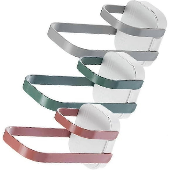 3pcs No Punching Hook Clothes Storage Organizer Hanger Storage Organizer Hanger Stand Laundry Organizer Laundry Room Storage Tie Holder Clip Hangers F