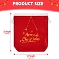 thumbnail image 3 of Joyfy Christmas Large Gift Bag 31" x 27" Santa Sack with Cord Drawstring for Indoor Xmas Give Decoration, Holiday Gift Decoration, Giant Presents Gifts Wrap, 3 of 9