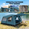 thumbnail image 6 of COBIZI 6-8-10 Person Family Camping Tents with Easy Setup & 2 Room Design, 10x14FT Heavy Duty Waterproof & UV Protection Tent with Removable Rainfly, Wind Ropes and Stakes, Light Blue, 6 of 10