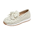 thumbnail image 3 of YOUYEDIAN Loafers for Women Fall Versatile Slip On Comfy Fashion Polka Dot Round Toe Flats Casual Bow Deco Outdoor Walking Shoes, 3 of 5