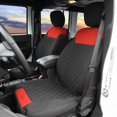 thumbnail image 3 of FH Group Neosupreme Front Bucket Seat Covers Auto Car SUV Red Black w/ Free Air Freshener - 2 Front Seats, 3 of 7