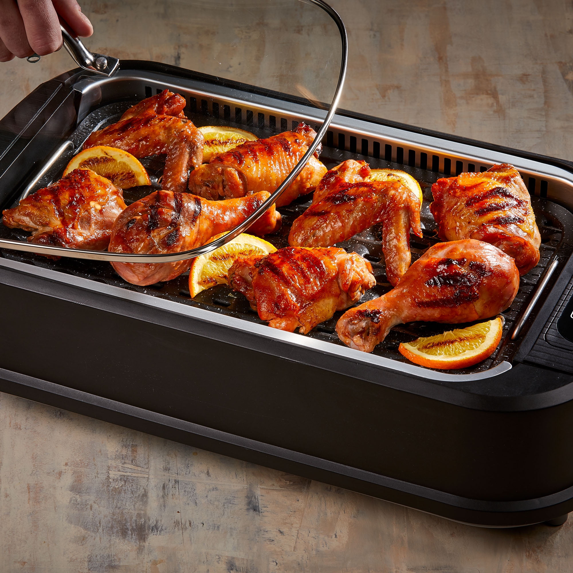 Smokeless Indoor Electric Grill POWER 1200 Watts XL Non