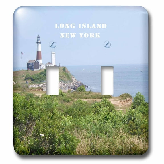 3dRose, Montauk Point Lighthouse On Long Island New York, double toggle switch