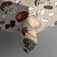 thumbnail image 4 of Brown Mushroom Line Light Pattern Rectangle Tablecloth 60"x120",Waterproof Polyester Rectangle Table Cloth, Wipeable Spillproof Polyester Tablecloth for Dining, Camping, Indoor and Outdoor, 4 of 6