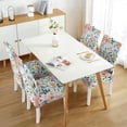 thumbnail image 5 of 4 Pcs Dining Chair Slipcover Spandex Super Fit Stretch Removable Washable Kitchen Chair Slipcovers for Home Party Hotel Wedding Ceremony, Universal Size (Pioneer Flower), 5 of 6