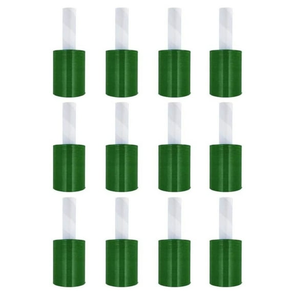 PSBM Green Color Extended Stretch Wrap, 5 Inch x 1000 Feet x 80 Gauge, 12 Rolls