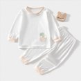 thumbnail image 2 of TOWED22 Two Piece Kids Pajamas Graphic Print Boys Girls Pajama Set Toddler Sleepwear for Fall and Winter Seasons 3 6 9 12 18 24 Months 2 3 4 5 6 7 8 9 Years(Beige,2-3 Y), 2 of 5