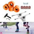 thumbnail image 3 of Piezas s llave de del soporte del puente del reemplazo Naranja plateado shamjiam Ruedas De Camiones De Skate, 3 of 9