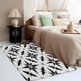 thumbnail image 4 of Geometric Rug, Black White Floral Area Rug 4x5, Modern Decorative Rugs for Bedroom, Rugs Low Pile Washable Stain Resistant Easy Clean for Dining Room, Living Room Soft Carpet Decor Xsu&-31, 4 of 7