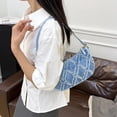 thumbnail image 4 of Sunyuer Trendy Jean Purse Hobo Bag, Quilted Denim Purses for Women, Small Denim Shoulder Bags, Underarm Satchel Handbag, 4 of 7