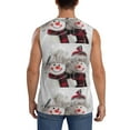 thumbnail image 4 of Balery Christmas Snowman With Hat Men's Sleeveless Muscle Shirts Workout Tank Top, Moisture Wicking, Odor Protection-3X-Large, 4 of 8