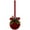 E, variant on Christmas Ball, Classic Flocked Christmas Ornament, Flocked Red Bowknot Ball Pendant for Christmas Window Storefront Home Decor