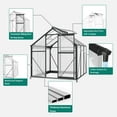 thumbnail image 4 of TROPOW 6x8 FT Outdoor Greenhouse, Polycarbonate Green Houses for Outside, Heavy Duty Large Walk in Green House for Plants with Aluminum Frame, Roof Vent, Rain Gutters for Garden Backyard, 4 of 7