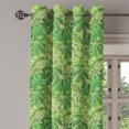 thumbnail image 3 of Ambesonne Green Leaf Grommet Curtain, Fresh Jungle Aloha, 50" x 54", Apple Green Fern Green, 3 of 6