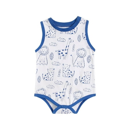 

Baby Girls Bodysuits Summer Baby Clothes Cartoon Baby Onesie Cotton Baby Harness Animal Print Cartoon Crawling Clothes