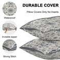 thumbnail image 4 of Waterproof Throw Pillow Covers Set of 2, 18x18 Inch Boho Ethnic Decorative Pillowcases Outdoor Pillow Slip Cushion Covers Set for Couch Tent Vintage Shabby Southwest Floral Motifs, 4 of 7