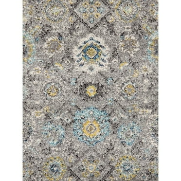 Pasargad Home Chelsea 2.08' x 10' Power-Loomed Silver Runner Rug - All Ages, Indoors
