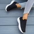 thumbnail image 4 of Bkhluea Women Knit Slip On Walking Shoes Lightweight Comfortable Footwear For Daily Travel Outdoor Activities, 4 of 7