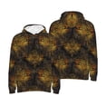 thumbnail image 4 of Zufioo Gold Dragonfly Mandala Design Fleece Comfortable Hoodie for Mens,Sweatshirt for Men,Pullover Hooded Sweatshirt for Men -Small, 4 of 5