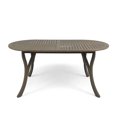 thumbnail image 7 of Skye Outdoor 70'' Acacia Wood Round Dining Table, Grey, 7 of 7