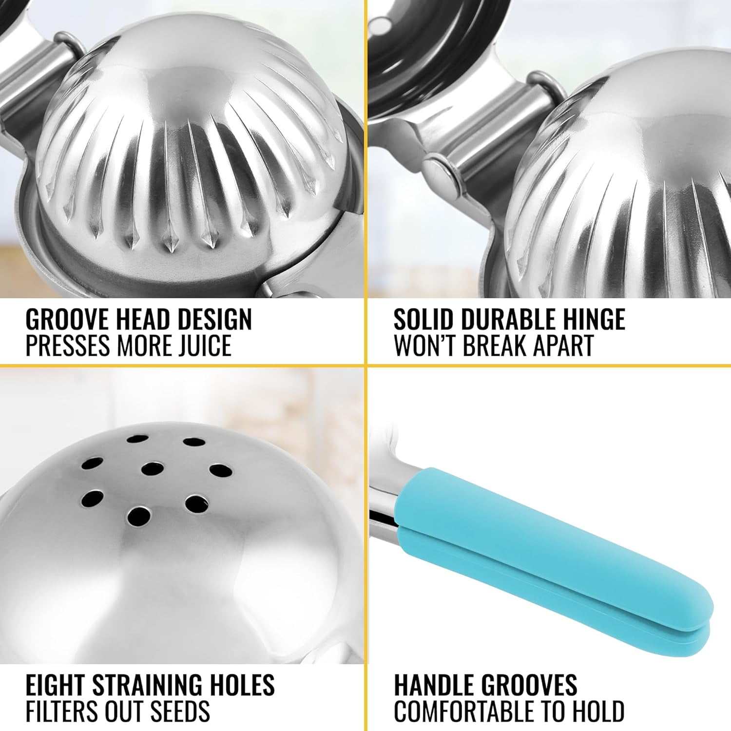 Zulay Kitchen Heavy Duty Stainless Steel Lemon & Lime Squeezer