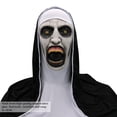 thumbnail image 4 of Máscara de terror de monja para Halloween, máscaras de látex aterradoras para cosplay con pañuelo en la cabeza, casco integral, accesorios para fiesta de Halloween, 4 of 8