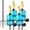 BLUE, variant on Glass Citronella Torches Set of 4, 12 Oz Outdoor Garden Torch with 5-Prong Grounded Stake, 59 Inch Glass Torch for Home Décor, Outside Torches for Backyard, Garden, Patio, Orange