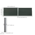 thumbnail image 3 of Outsunny Auvent Latéral Double Rétractable 236 Pouces x 71 Pouces Moustiquaire de Patio Gris, 3 of 10