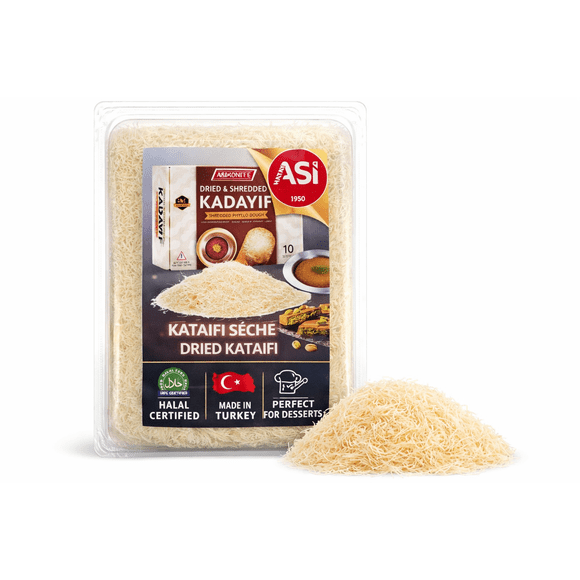 ASI Kataifi Shredded Fillo Dough, Dried Chopped Kataifi for Dubai Chocolate, Kataifi Pastry for Desserts and Sweet Treats/200gr