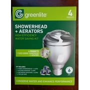 Greenlite Water Saving Kit W/ Shower Head, 2 Bathroom & 1 Kitchen Swivel Aerator