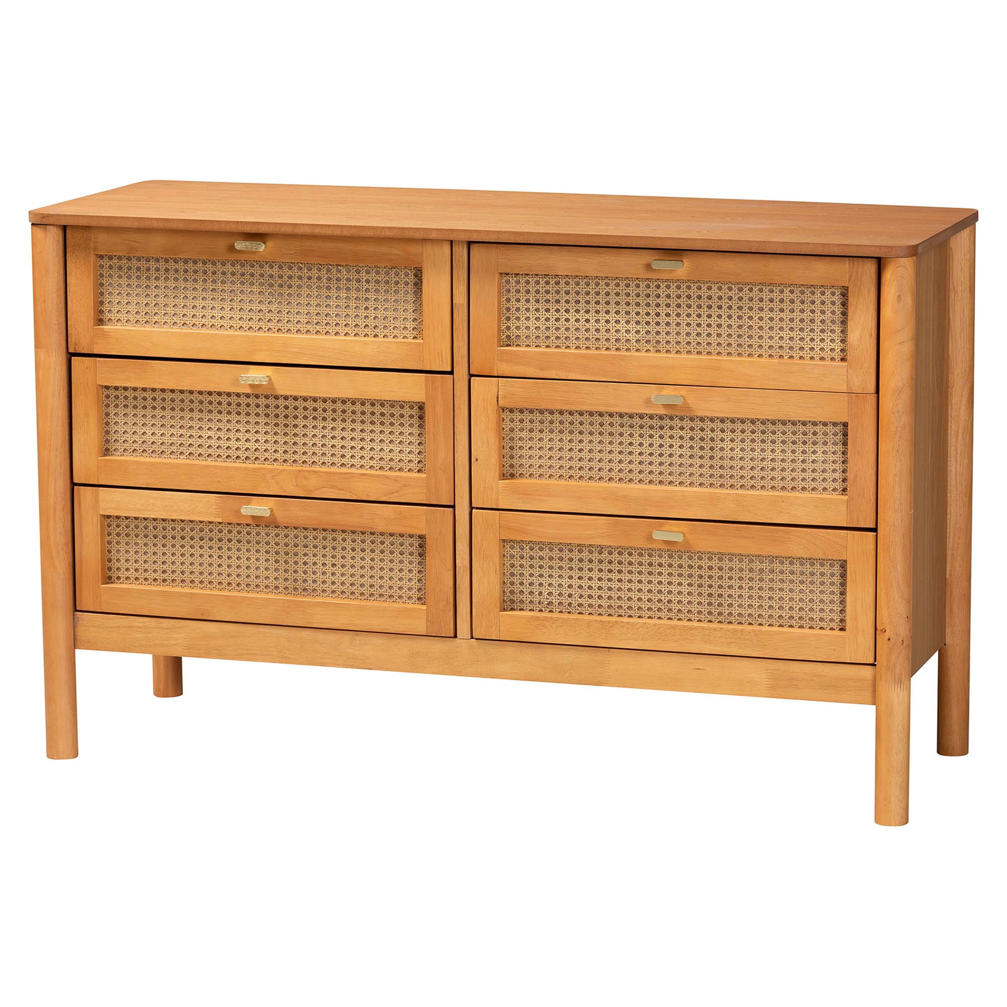 Baxton Studio Jenn Japandi Bedroom Storage Set, 3-Piece, Golden Brown